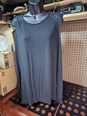 Philosophy 1X Black Tank with Lace